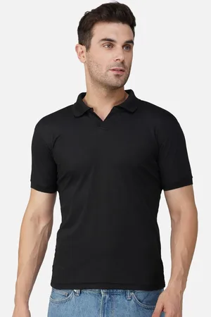 Elibolz Men Polo Collar Pockets T-shirt