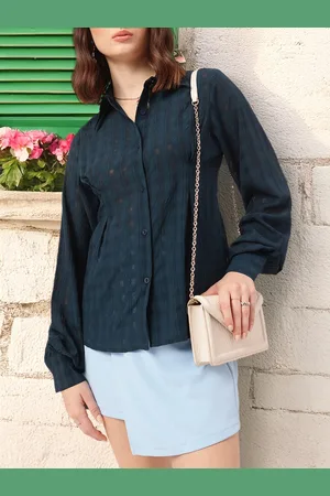 DressBerry Academia Core Semi Sheer Checked Shirt