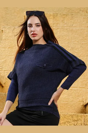 Campus Women Striped Pullover Sweater
