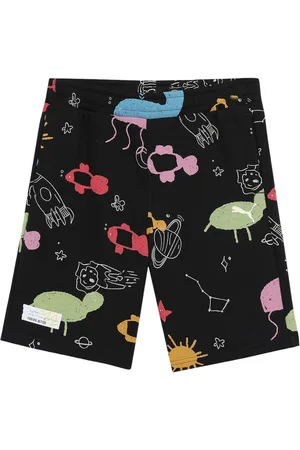 PUMA Unisex Kids Graphic Printed Regular Printed Mid Rise Regular Shorts