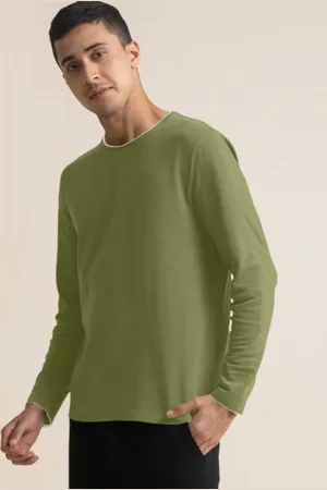 Metronaut Men Solid Round Neck Cotton Slim Fit T-shirt