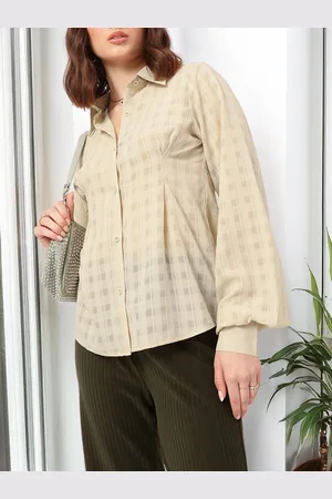 DressBerry Academia Core Semi Sheer Checked Shirt