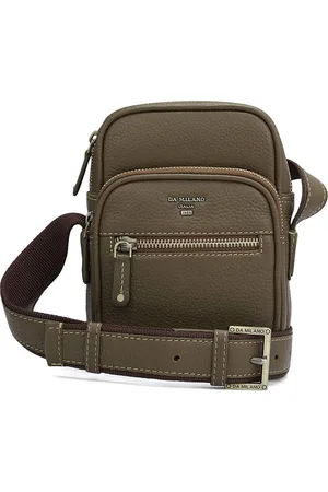 Da Milano Men Textured Messenger Bag