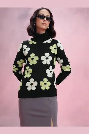 DressBerry Floral Turtle Neck Pullover