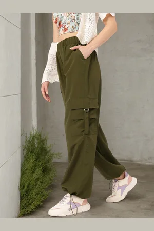 DressBerry Women Rugged Layers Cargo Style Parachute Trousers