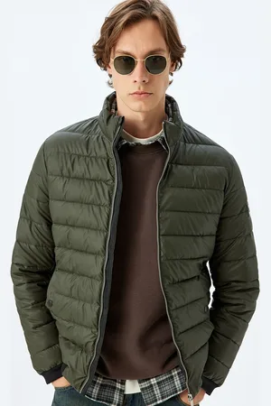 Koton Men Puffer Jacket with Embroidered