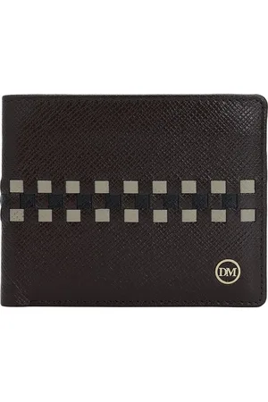 Da Milano Men Textured Leather Two Fold Wallet