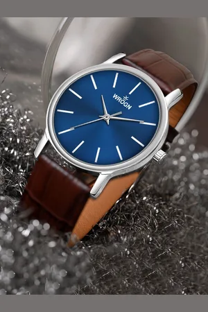 WROGN Men Dial & Leather Straps Analogue Watch HOBWRG048BL