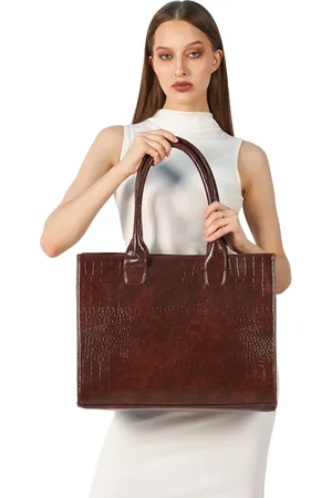 MINI WESST Textured Oversized Structured Shoulder Bag Up to 18 inch