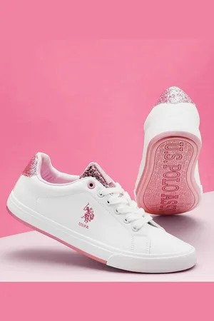 U.S. Polo Assn. Women PU Round Toe Lace-Ups Sneakers BEVERLY