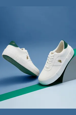 U.S. Polo Assn. Women Colourblocked Lace Ups Round Toe PU Sneakers CORDELA
