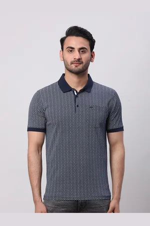 Park Avenue Men Polo Collar Pockets Slim Fit T-shirt
