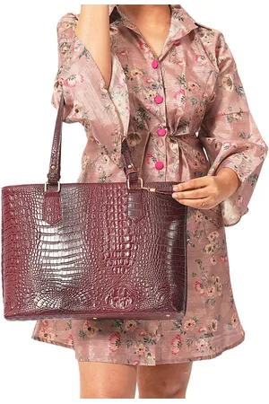 MINI WESST Textured Structured Shoulder Bag Up to 16 inch