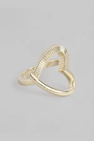 Calvin Klein Women Minimalistic Hearts Brass-Plated Finger Ring