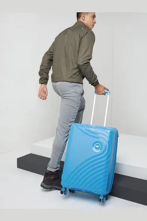 Wildcraft Blue Textured Onyx Medium Trolley Suitcase