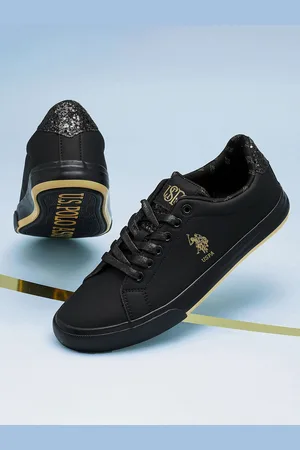 U.S. Polo Assn. Women PU Round Toe Lace-Ups Sneakers BEVERLY