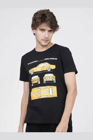 LocoMotive Men Black Graphic Printed T-shirt