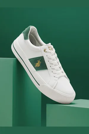 U.S. Polo Assn. Women Colourblocked PU Lace-Ups Round Toe Sneakers RONNIE