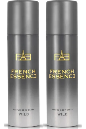 FRENCH ESSENCE Set of 2 Wild Long Lasting Deodorant Body Spray - 120 ml each