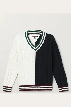 Tommy Hilfiger Boys Cable Knit Colourblocked Pullover