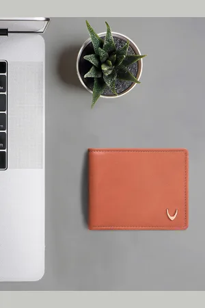 Hidesign Men Tan Brown Leather Two Fold Wallet