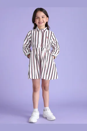 Ralph Lauren Girls Striped Printed Pure Cotton Shirt Dress