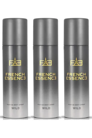 FRENCH ESSENCE Set Of 3 Luxury Wild Long Lasting Deodorant - 120ml Each