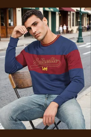 Lee Colourblocked Cotton Pullover
