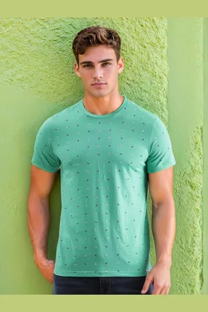 Lee Men Conversational Printed Cotton Slim Fit T-shirt