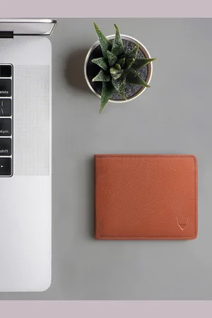 Hidesign Men Tan Brown Solid Leather Two Fold Wallet