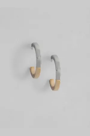 Calvin Klein Circular Brass-Plated Half Hoop Earrings