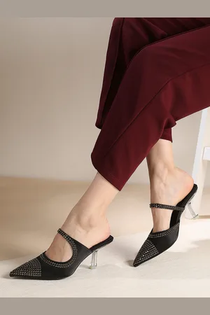 Inc 5 WomenParty Wear Embellished Pointed Kitten Heel Stiletto Mary Janes