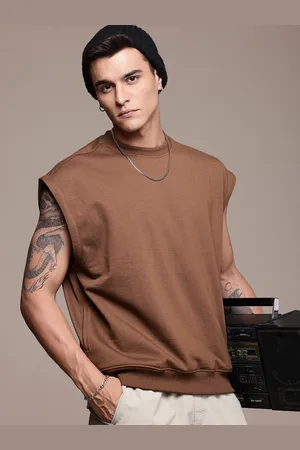 Roadster The Life Co. Sleeveless Oversized Pullover Sweatshirt