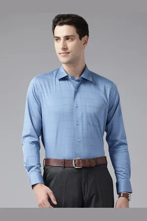 Blackberrys Slim Fit Windowpane Checked Formal Shirt