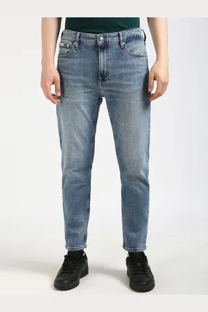 Calvin Klein Men Slim Fit Low Distress Heavy Fade Jeans