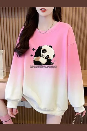 JC Mode Women Round Neck Pullover Sweatshirt
