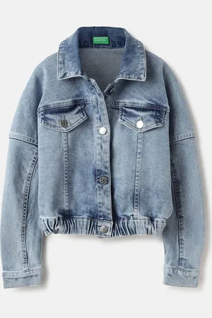 Benetton Girls Washed Denim Jacket
