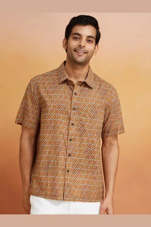 Fabindia Men Opaque Printed Casual Shirt