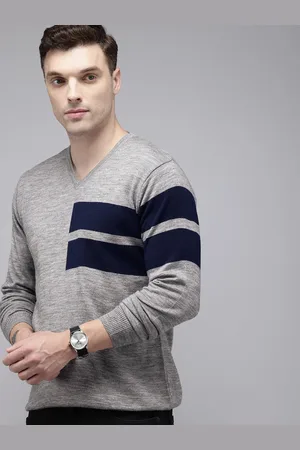 Park Avenue Slim Fit Striped Pullover Sweater