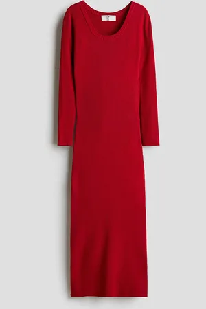 H&M Girls V - Neck Rid-Knit A - Line Dress