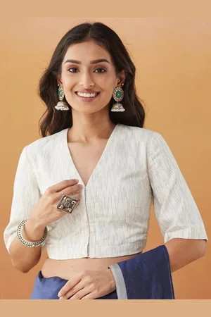 Fabindia Printed Saree Blouse