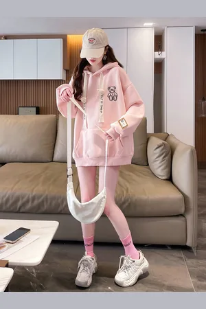 JC Mode Women Pullover Hooded Long Sleeves Sweatshirt