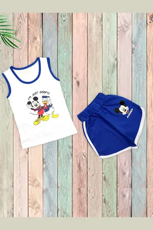BAESD Unisex Kids Printed T-shirt with Shorts