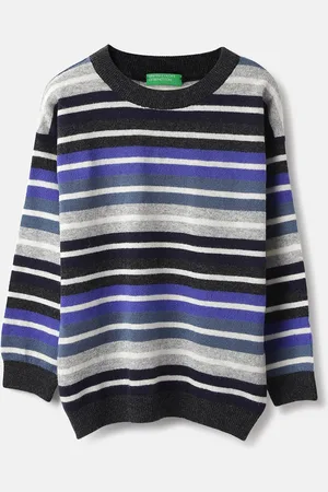 Benetton Boys Striped Woollen Pullover