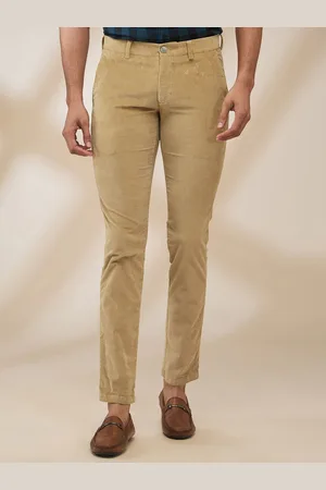 Park Avenue Men Cotton Striped Slim Fit Trousers