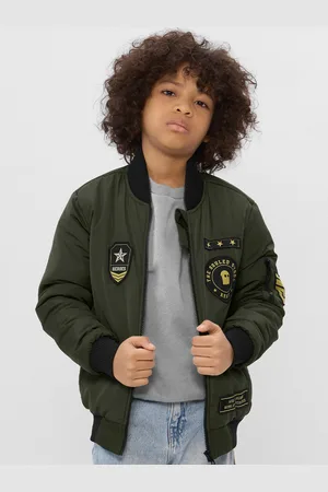 The Souled Store Boys Brand Logo Lightweight Puffer Jacket