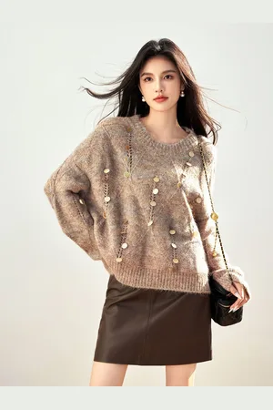 JC Collection Women Speckled Pullover