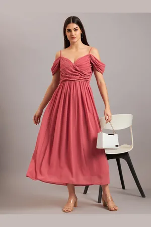 Eavan Women Cold-Shoulder Fit & Flare Maxi Dress