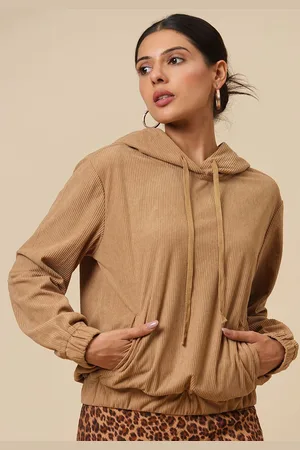 Chemistry Women Ribbed Hooded Sweatshirt