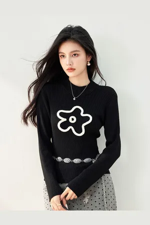 JC Collection Women Ribbed Pullover
